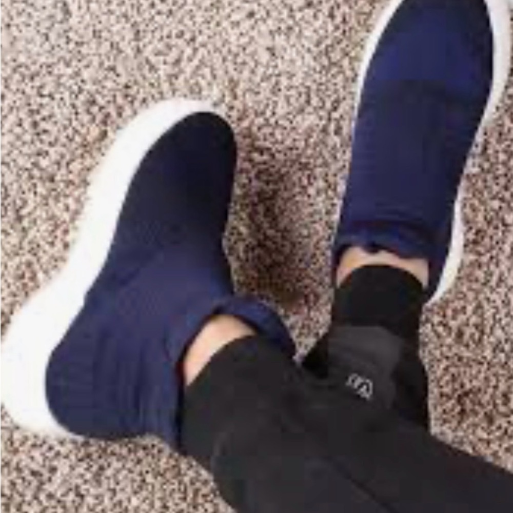 Women's Navy Blue Athletic Slip-On Shoes
